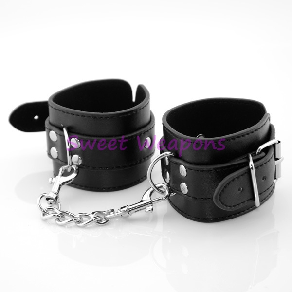 PU Leather Handcuffs for Sex, Fetish Bondage Restraints Wrist Hand Cuffs, Sex Toys for Couples, Adult Games, Sex Products