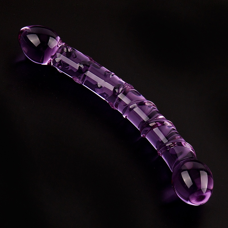 Crystal Purple Pyrex Glass Dildo, Artificial dildo, Adult Sex Toys for Woman