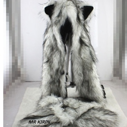 Wolf Hood Faux Fur H...