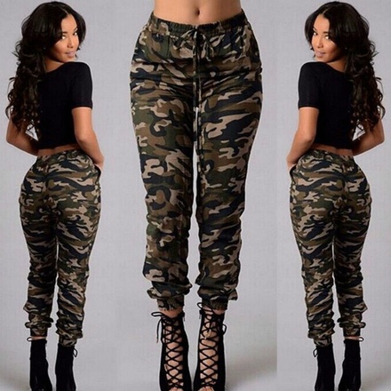 Women Camouflage Tro...