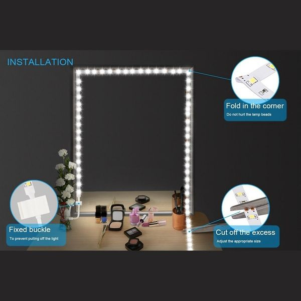 Ongebruikt LED Vanity Mirror Lights Kit 13ft/4M LED Mirror Light Strip 240 QU-78