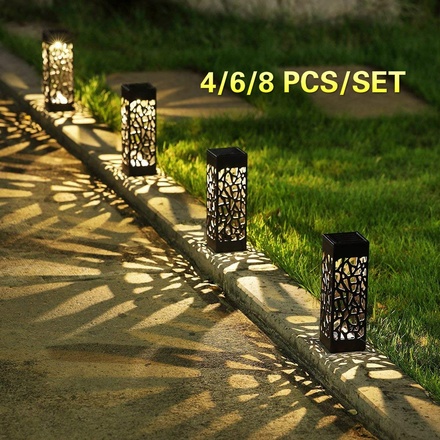 8PCs LED Solar Garde...