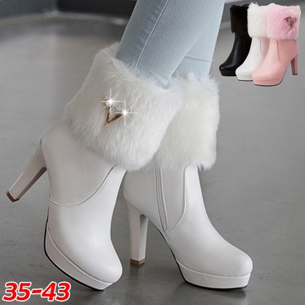 Womens Boots Thick H...