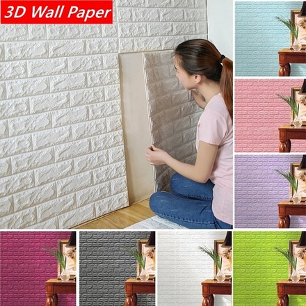3D Brick Pattern Wal...
