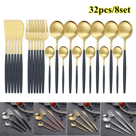 Black Gold Cutlery S...