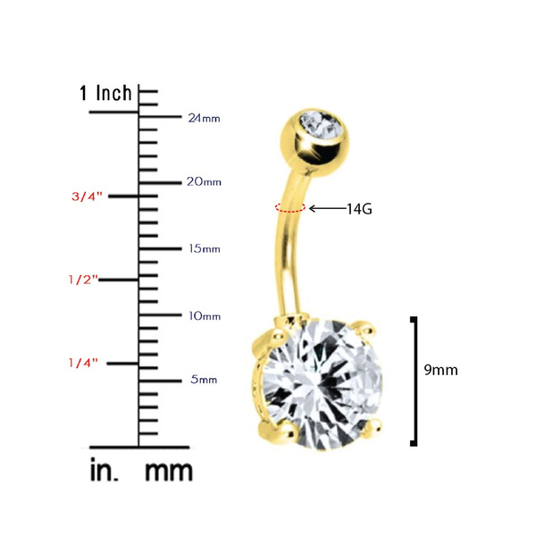Belly Ring Gauge Chart