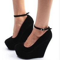 Wish | Brand sexy fashion women genuine Platform high heels Wedges ...