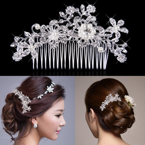 Simply Beautiful Silver and Pearl Bridal Hair Pin Accessories Hair Accessories Hair Pins 