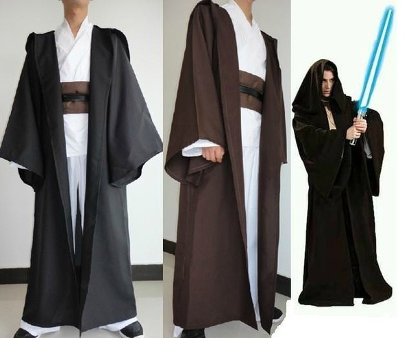 New Star Wars Jedi Sith Tunic Hooded Costume Robe Cloak Cape