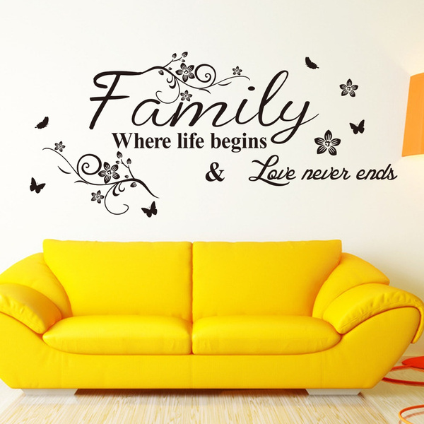 Decals, Stickers & Vinyl Art Home Dcor FAMILY where life begins ...