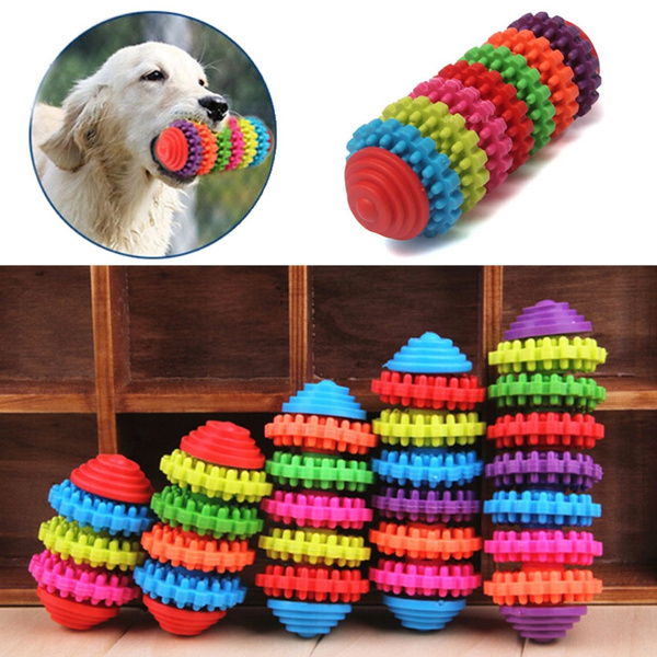 Pet Dog Puppy Cat Dental Teething Healthy Teeth Gums Chew Durable Rubber Toy