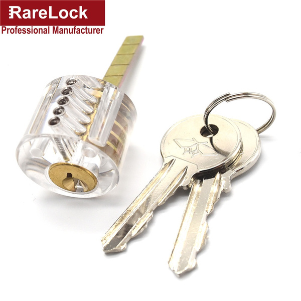 Locksmith Transparent Visable Cutaway Practice Padlock Lock training Skill Pick