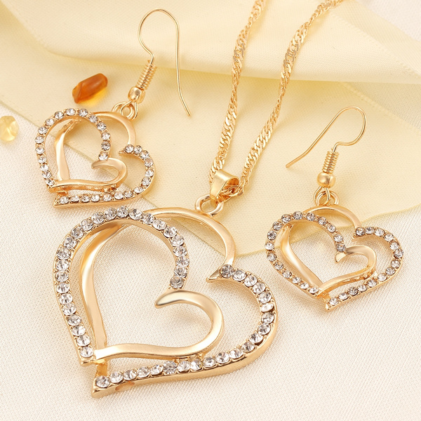 Heart, Silver Jewelry, Fashion, Crystal Jewelry