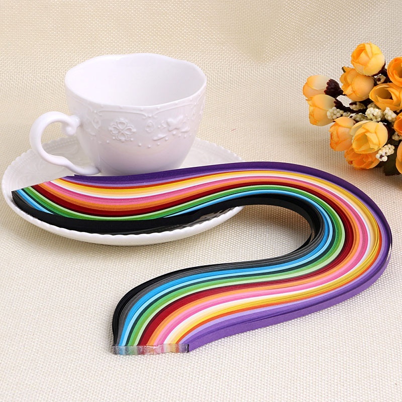 160/240 Stripes Quilling Papier 5mm Largeur mixtes couleur Pour DIY Artisanat