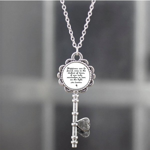 Dumbledore Happiness Necklace Silver