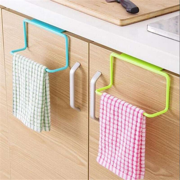 Multi Purpose Kitchen Cabinet Door Back Plastic Towel Holder