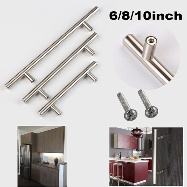  Solid Stainless Steel Hollow T Bar Kitchen Cabinet T Bar Kitchen Cabinet Door Handles