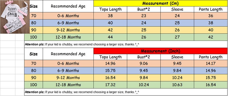 Height Pant Length Chart