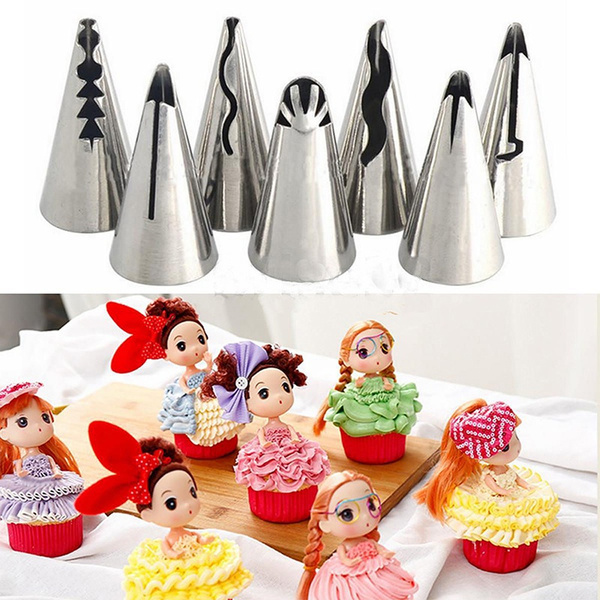 New Wedding Cake Decorating Icing 7pcs Stainless Steel Russian