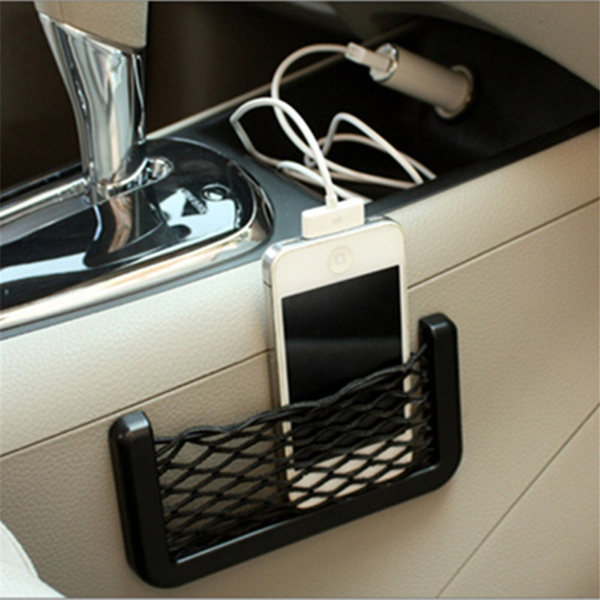 Car Bag Resilient Mesh Mobile Phone Car Styling Visor Car Bag Holder Adhesive