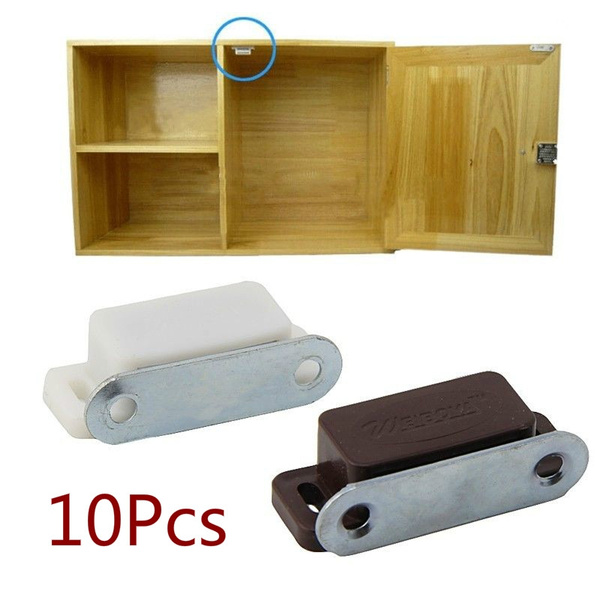 10pcs Small Magnetic Door Catches Cupboard Wardrobe Cabinet Latch