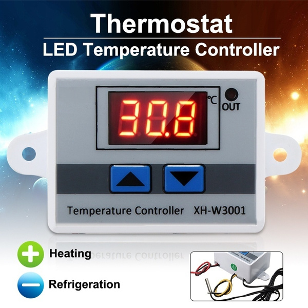 Leililia 220V Digital Temperature Controller 10A Thermostat Control Switch Probe