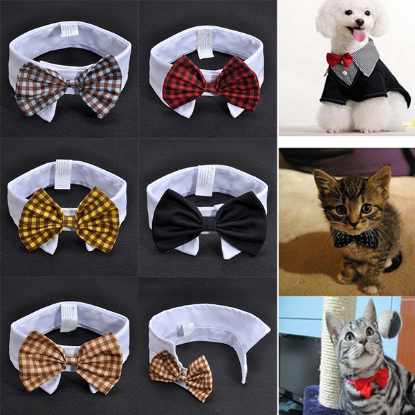 Colorful Christmas Tree Dog Bow Tie Puppy Bow Tie Pet Bow Ties Dog Accessories Collar Bow Holiday Dog Bow Tie Cat Bow Ties