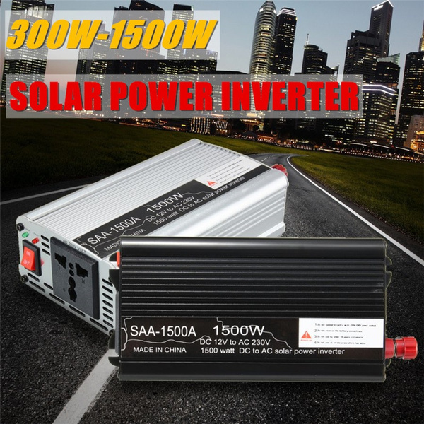 Solar Power Inverter 1000W-1500W DC 12V To AC 230V Modified Sine Wave Converter