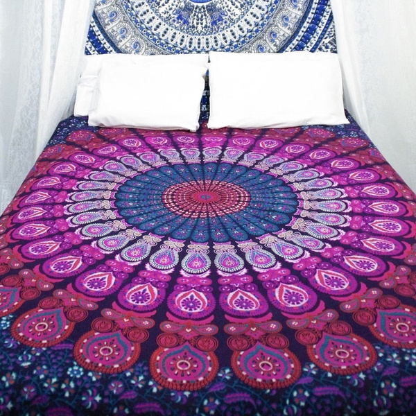 Indian Twin Hippie Mandala Bedspread Wall Hanging bohemian Ethnic Throw Tapestry