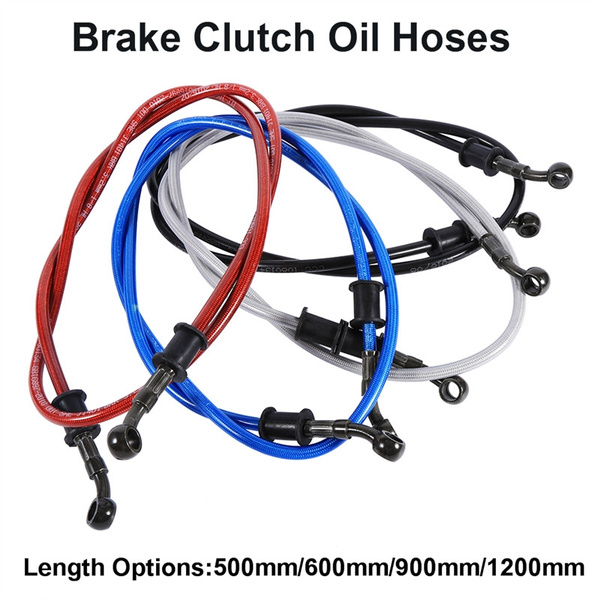 500mm-1200mm Motorcycle Braided Stainless Steel Brake Clutch Oil Hoses Line Pipe