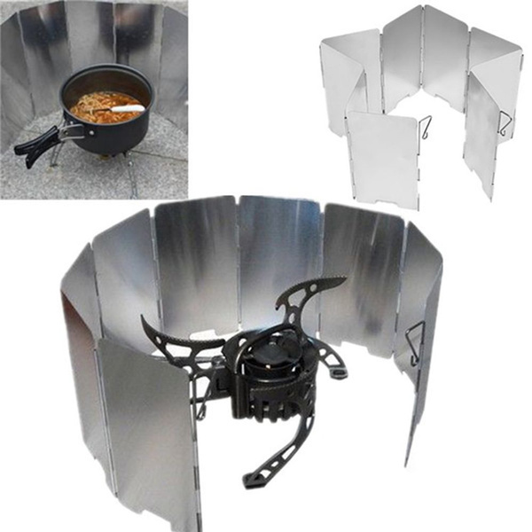 Picnic Wind Guard Cookware Cookout Stove Outdoor Supplies Foldable Wind Shiel/_TI