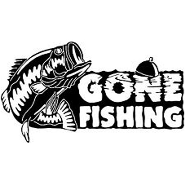 Fishing Gone Fishing Boat Bass Sticker Decal
