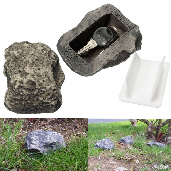 Key Safe Stash Hollow Secret Hide Hidden Funny Muddy Rock Stone