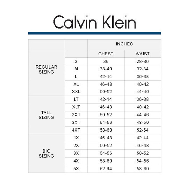 Calvin Klein Underwear Size Chart - Calvin klein double breasted wool ...