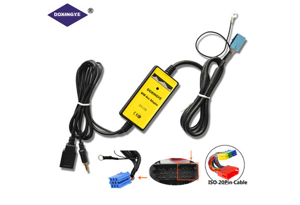 3.5mm Car Interface USB Mp3 Aux In Input Adapter For A2 A3 A4 A6 Skoda Seat