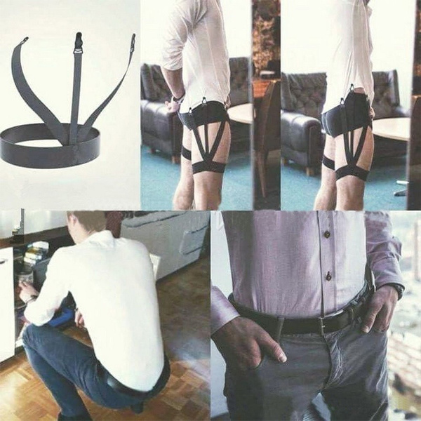 T Shirt Suspender Stays Holders NEW Garter with Non-slip Lock Clamps
