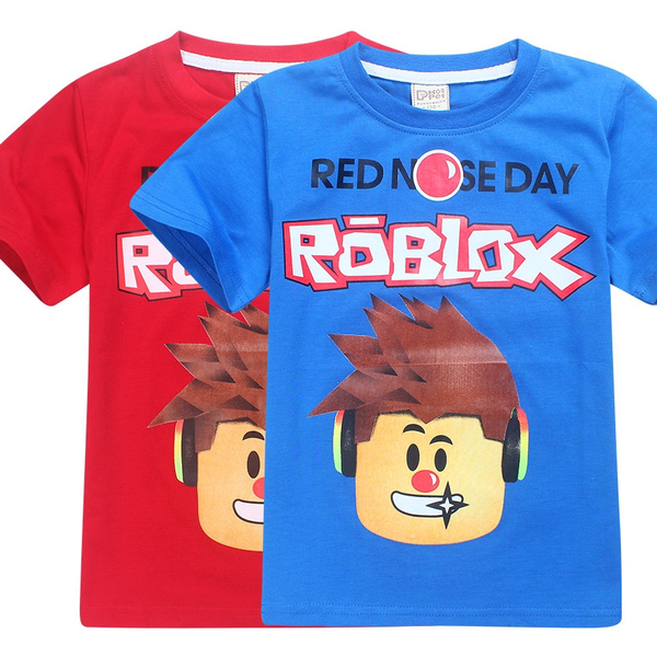 2017 Hot Sell Children S T Shirts Roblox Red Nose Day Boys Short Sleeves Cotton T Shirt Casual Tees For 6 14 Years Old Wish