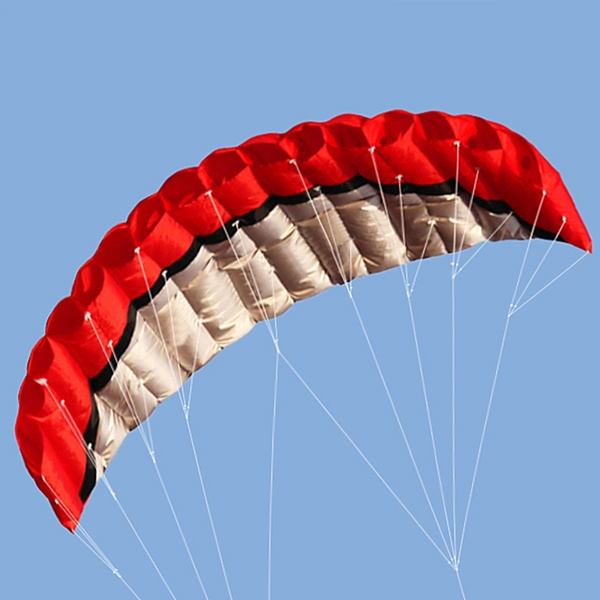 New 2.5m Dual line Stunt parafoil Parachute Outdoor Sport Kite Handle Line Green