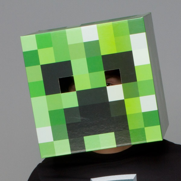 Minecraft Creeper Head Cardboard Mask Wish