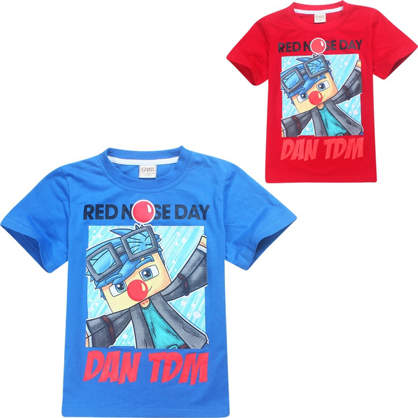 Games Roblox Red Nose Day Dantdm Dan Tdm Kids T Shirt Clothing