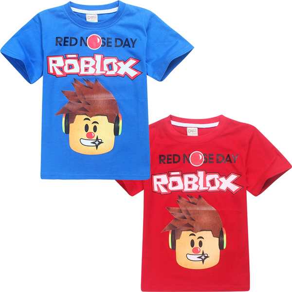 Games Roblox Red Nose Day Kids T Shirt Clothing Children Tees Boys Girls T Shirt Tops Unisex Clothes Great Gift Wish
