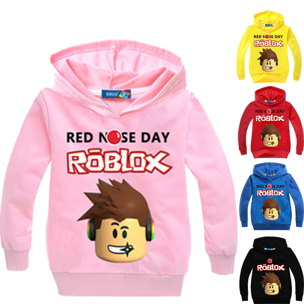 Roblox Red Nose Day Kids Hoodie Clothing Children Sweater Boys