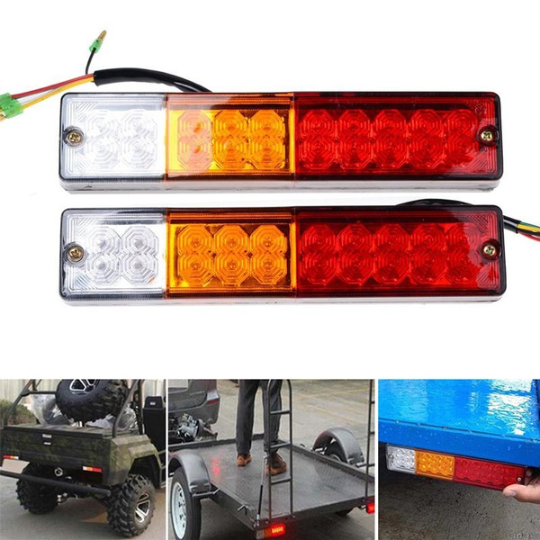 2X 20 LED Car Truck Trailer Tail Lights Turn Signal Reverse Brake Rear Stop Lamp