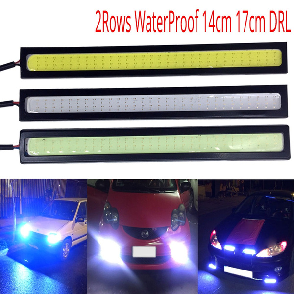 12V LED COB Car Auto DRL Driving Daytime Running Lamp Fog Light Ice Blue 17cm