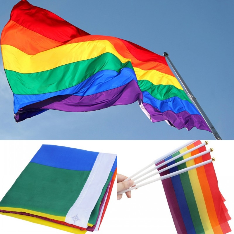 Rainbow Flag 3x5 FT Gay Pride Lesbian Peace LGBT w// Grommets ~ wholesale 10