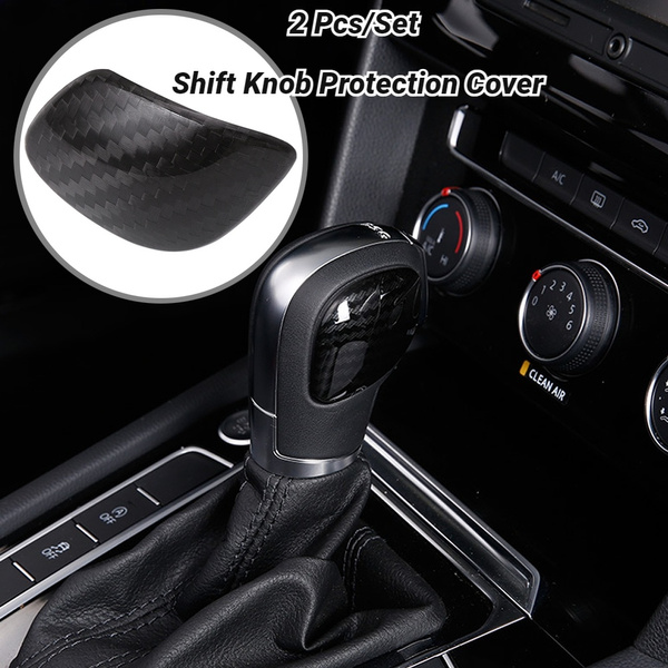 2 Pcs Set Car Dsg Gear Head Shift Knob Protection Cover Trim Sticker For Vw Passat Cc B7l Golf 6 7 Mk6 Mk7 Gti Jetta Mk6 Gli