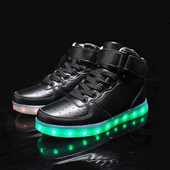 Men Glowing Cool Light Flat Shoes 