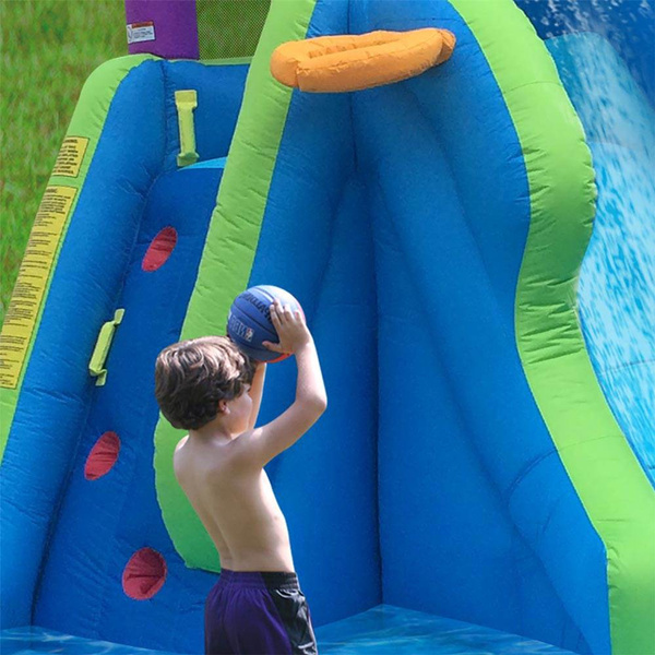 Kahuna 90793 Twin Falls Outdoor Inflatable Splash Pool Backyard Water Slide Park