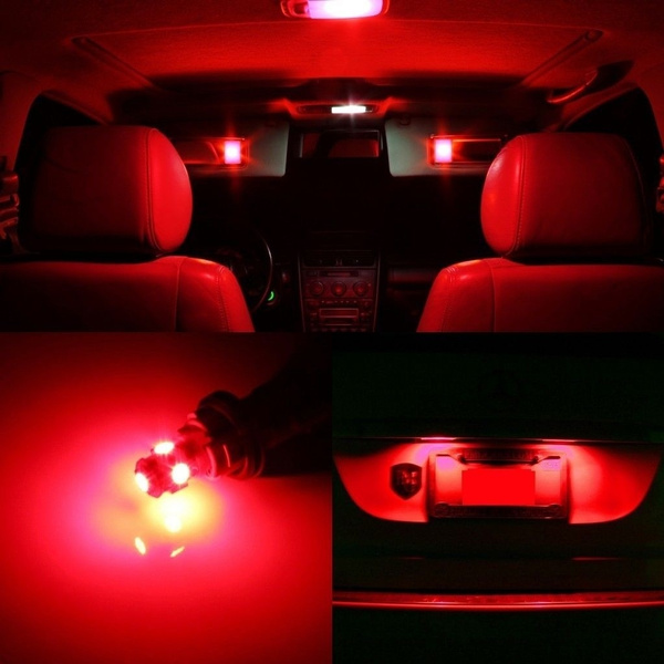 14 X Ultra Red Led Interior Light Plate Package For 2008 2015 Dodge Challenger