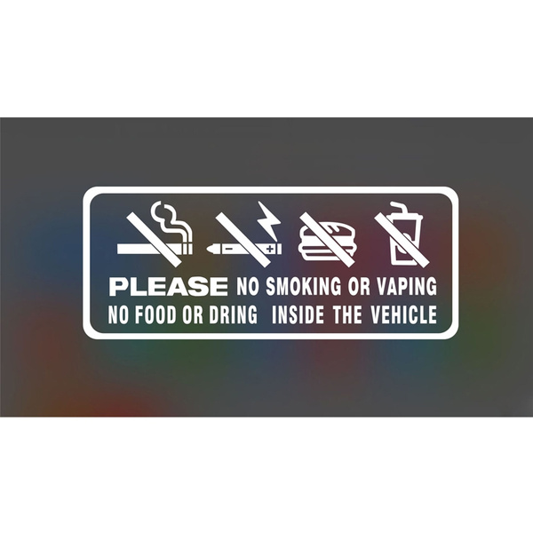 No Smoking Please Car Sticker